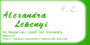 alexandra lepenyi business card